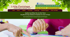 Desktop Screenshot of littlefootstepschildcarecenter.com